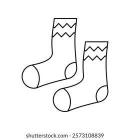 Socks icon with white background vector stock illustration