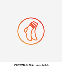 Socks icon.gradient illustration isolated vector sign symbol