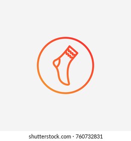 Socks icon.gradient illustration isolated vector sign symbol