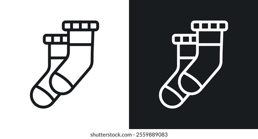 Socks icons. vector set in black colors