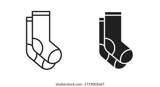 Iconos de calcetines, símbolos de Vector. cartel plano lleno