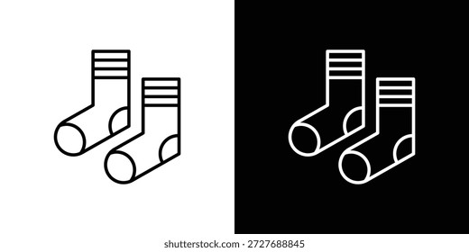 Socken-Symbole, Vektor.Bearbeitbares Strich.lineares Stylesheet