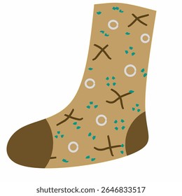 socks isolated on white background,Isolated cartoon socks,colorful winter clothes,socks illustration