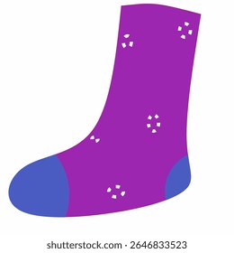 socks isolated on white background,Isolated cartoon socks,colorful winter clothes,socks illustration