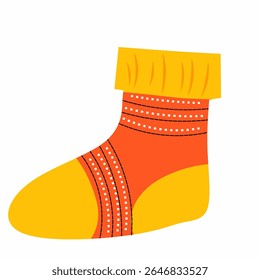 socks isolated on white background,Isolated cartoon socks,colorful winter clothes,socks illustration
