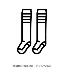 socks japanese school line icon vector. socks japanese school sign. isolated contour symbol black illustration
