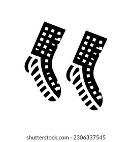 socks knitting wool glyph icon vector. socks knitting wool sign. isolated symbol illustration
