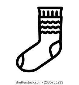 socks knitting wool line icon vector. socks knitting wool sign. isolated contour symbol black illustration
