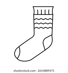 socks knitting wool line icon vector. socks knitting wool sign. isolated contour symbol black illustration