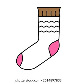 socks knitting wool line icon vector. socks knitting wool sign. isolated symbol illustration