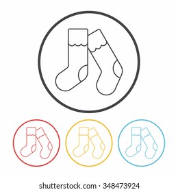 socks line icon