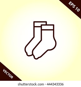 socks line icon
