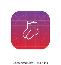 socks line icon