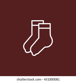 socks line icon
