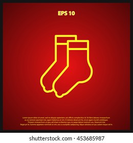 socks line icon