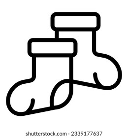 Socks line icon. Foot clothing vector illustration isolated on white. Hosiery outline style design, designed for web and app. Eps 10