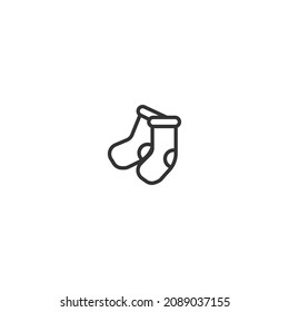 socks line icon, outline vector sign, pixel perfect icon
