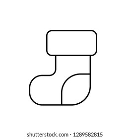 Socks line icon vector  isolated illustration editable