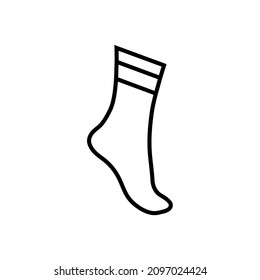 Socken-Symbol, Vektorsymbol einzeln auf weißem Hintergrund