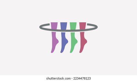 Socks logo design. Socks vector colorful logo