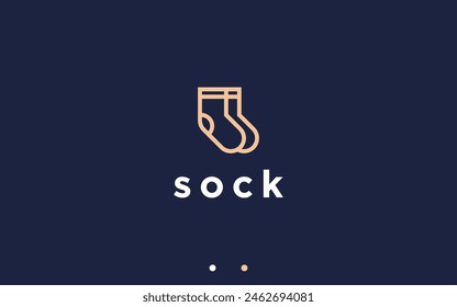 socks logo design vector silhouette illustration