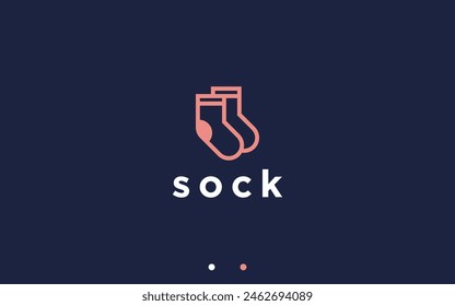 socks logo design vector silhouette illustration