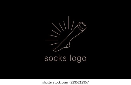 Socken-Logo. Design-Vorlage für Fußbodenbeläge und Knöchellogos, Vektorgrafik