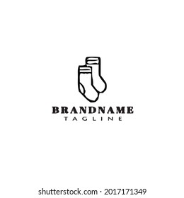 plantilla de diseño de dibujos animados del logotipo de socks ilustración vectorial moderna