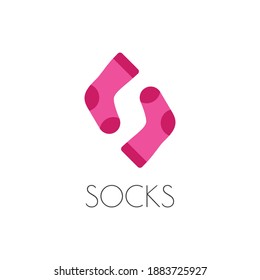 Socks logo and symbol vector flat design