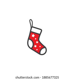 Logo de Socks y diseño plano del vector de símbolos