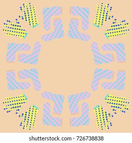 Socks, mittens halftone pattern. Hand drawn.
