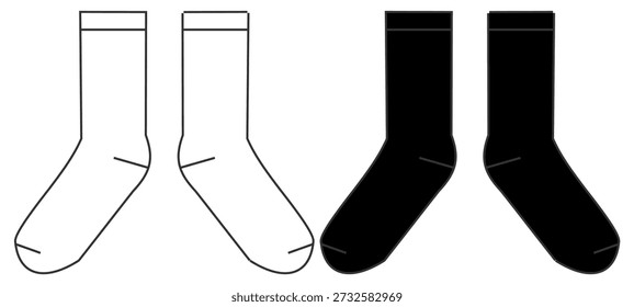 Calcetines Mockup Plantilla Vector eps