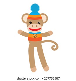 Socks monkeys vector illustration