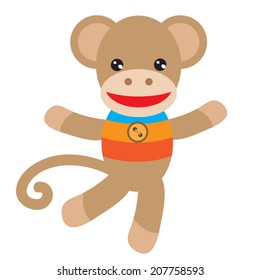 Socks monkeys vector illustration