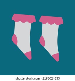 socks on a green background