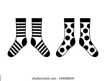   Socks on white background