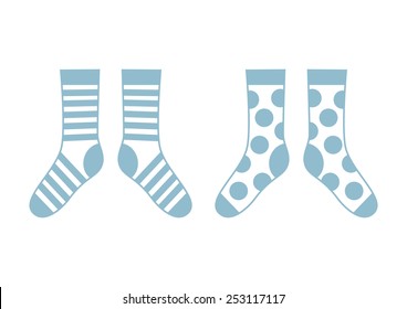 Socks on white background 