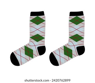 Socks on white background vector illustration