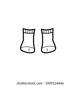 Socks outline for coloring on a white background