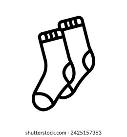 Socks outline icon color editable