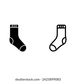 Socks outline icon color editable