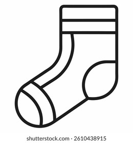 Socks outline icon on white background
