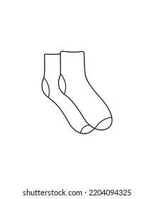 Socks Outline Icon Vector Shown On Stock Vector (Royalty Free ...