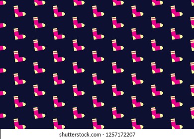 Socks pattern Design for background,carpet,wallpaper,clothing,wrapping,Batik,fabric,sarong,Vector illustration embroidery style.