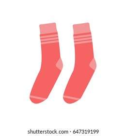 socks pink color, isolated vector