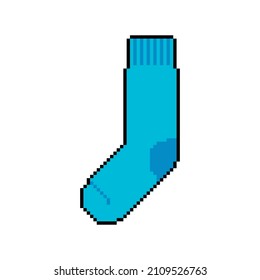 Socks pixel art. pixelated sox 8bit. vector illustration Retro video game style