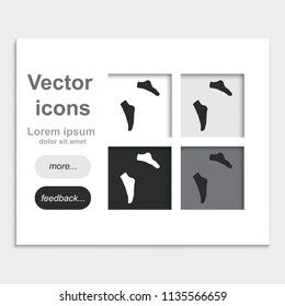 Socks placed on web page template flat vector icon.