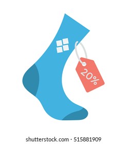 Socks For Sale Vector Icon