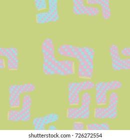 Socks seamless  halftone pattern. Hand drawn.