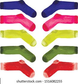 socks set icon design element collection